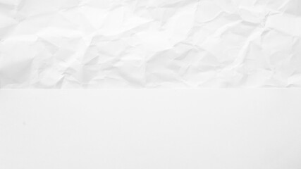 White Paper Texture background. Crumpled white paper abstract shape background with space paper recycle for text