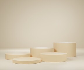 product shows a 3D platform background with platform geometric shapes. podium. Rendering to display cosmetic products, stage performance .