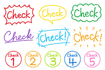 クレヨン素材_いろいろなフレームセット_