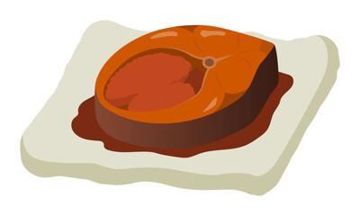 鯉のうま煮のイラスト