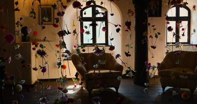 Lounge within Castelul Bran, Romania, Europe