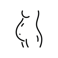 Obraz premium Black line icon for pregnancy