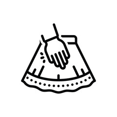 Black line icon for sexual