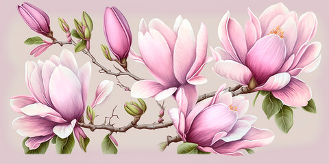 Pattern of spring and summer colors in pastel palette on light background, design summer background with space for text. Generative AI