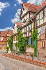 Historic German architecture. Building s in a quaint German village.