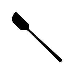 silicone spatula kitchen cookware glyph icon vector illustration