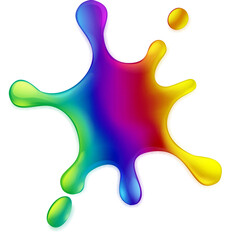 A rainbow color or colorful paint splash splat splatter design
