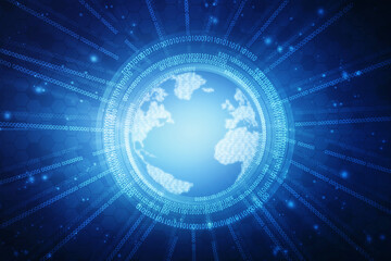 2d illustration world map abstract background
