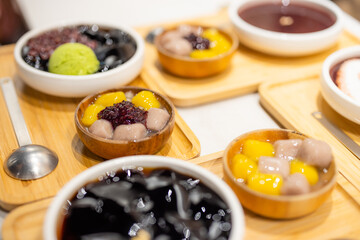 Taiwanese style dessert in restaurant