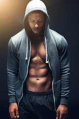 Fit is not a destination, its a way of life. Studio shot of a fit young man isolated on black.
