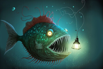 angler fish with lantern