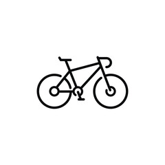 Bicycle line icon isolated on white background
