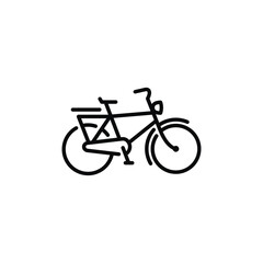 Bicycle line icon isolated on white background