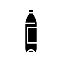 water plastic bottle glyph icon vector illustration