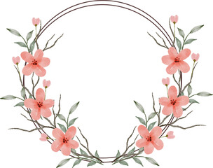 beautiful watercolor flower wreath