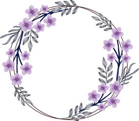 beautiful watercolor flower wreath