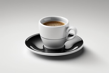 espresso cup against a white background. Generative AI