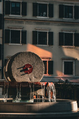 Naklejka premium the wheel statue in Rijeka, Croatia