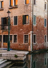 Architectural detail of old building in Venice, Italy