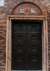 Architectural detail of old building in Venice, Italy