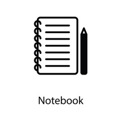 Notebook icon design stock illustration