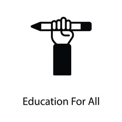 Education for all icon design stock illustration