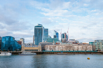 Fototapeta premium Amazing architecture in the business center of London, near Fenchurch Street and Tower Hill Station