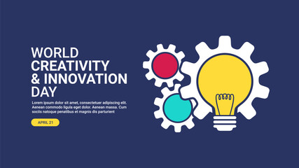 world creativity and innovation day background template