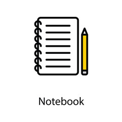 Notebook icon design stock illustration