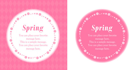 Fototapeta na wymiar 桜や春をイメージしたフレームデザイン