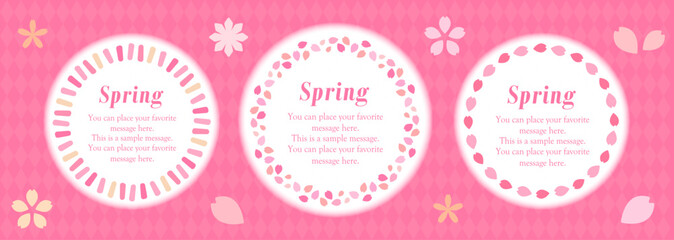 桜や春をイメージしたフレームデザイン