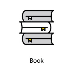 Book icon design stock illustration