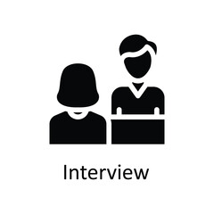 Interview  Vector   solid Icons. Simple stock illustration stock