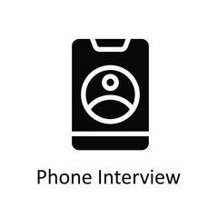 Phone Interview  Vector   solid Icons. Simple stock illustration stock