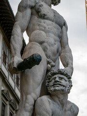 Detalle de estatua en el centro de Florencia