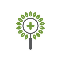discovery wellness logo, wellness logo, plus sign and leaf elements