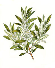 Heilpflanze, Olivenbaum, Olea europaea, Echter Ölbaum