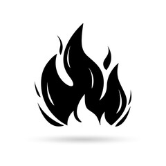 Fire, flame icon. Hot sign or symbol. Vector illustration.