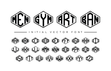 Diamond Shape monogram letters font  monogram alphabet Round Lettering Diamond Shape font vector file. gym, art, ban, men, shirt logo. - obrazy, fototapety, plakaty