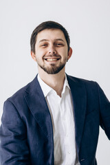 Portrait of a man in a business suit and white shirt