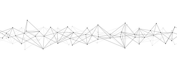 Abstract polygon network technology connect lines and dots background template.