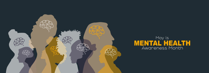 May is Mental Health Awareness Month banner.