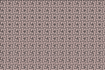 Greek key Versace pattern design with geometric shapes background 