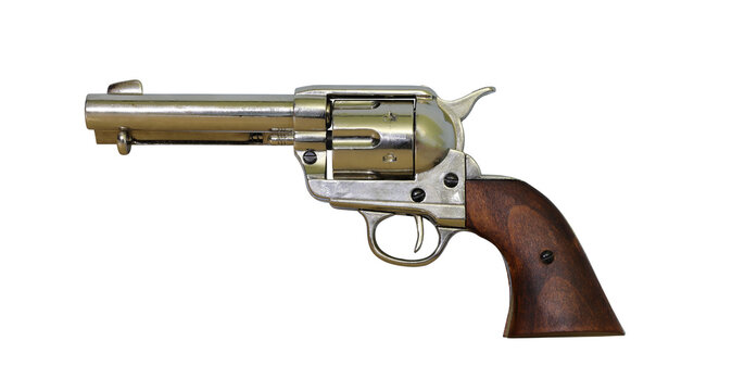 old west revolver with transparent background