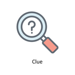Clue Vector Fill outline Icons. Simple stock illustration stock