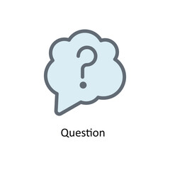 Question  Vector Fill outline Icons. Simple stock illustration stock