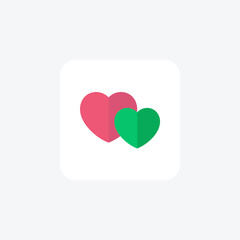 Couple, love fully editable vector fill icon

