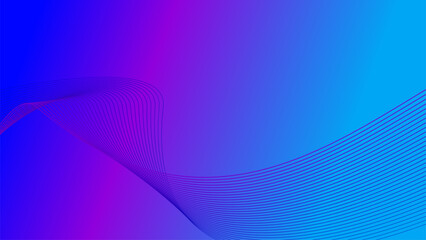 purple blue tech wavy lines gradient background vector illustration