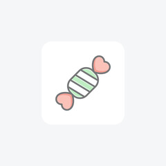Candy, sweets fully editable vector fill icon

