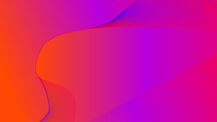 orange purple red tech wavy lines gradient background vector illustration